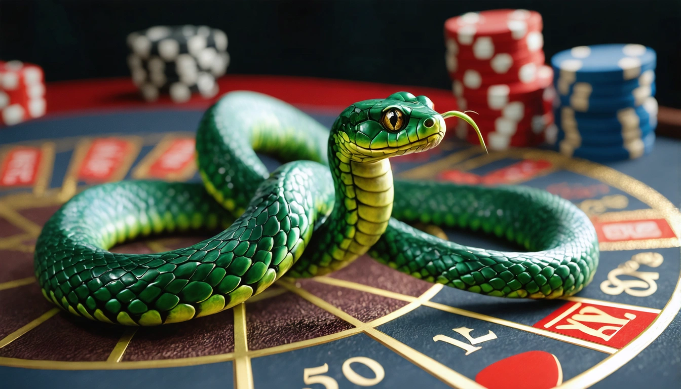 Fortune snake amuleto elegante para atrair sorte