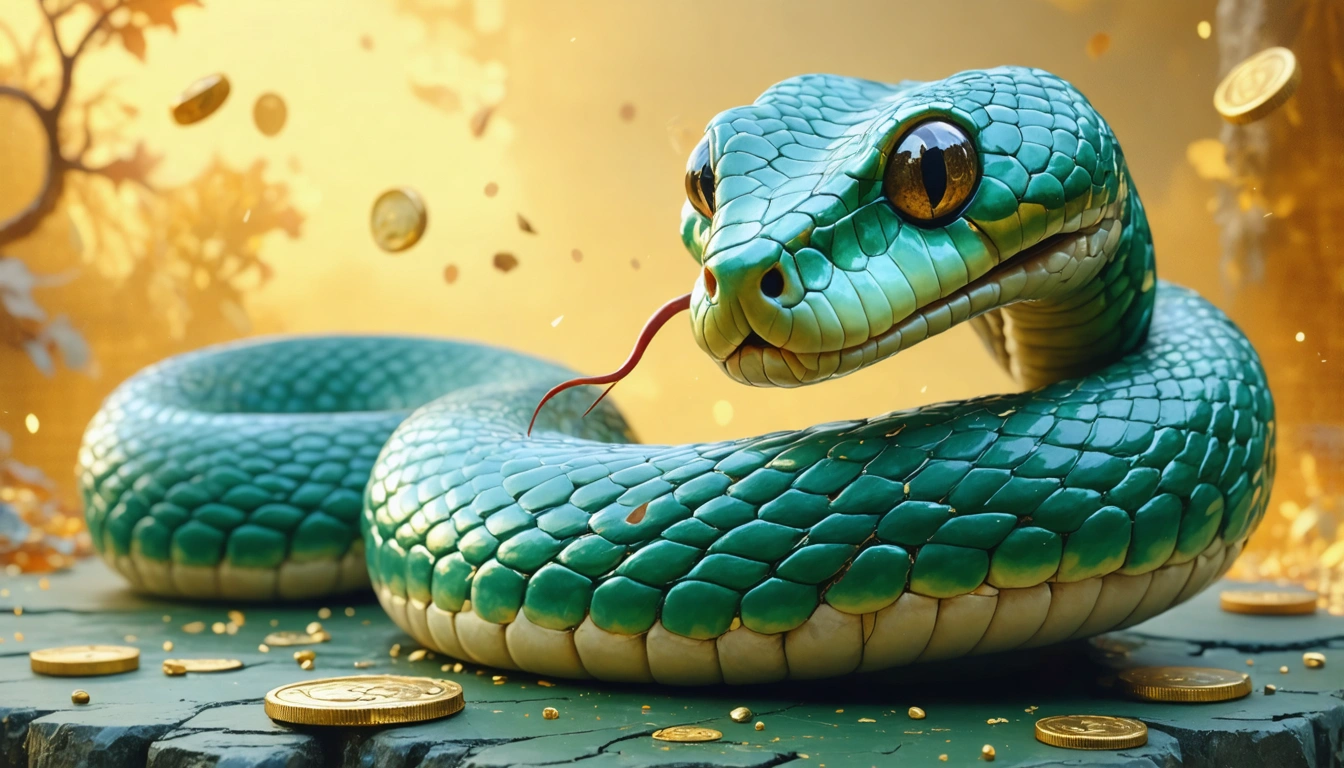 Fortune snake amuleto elegante para atrair sorte